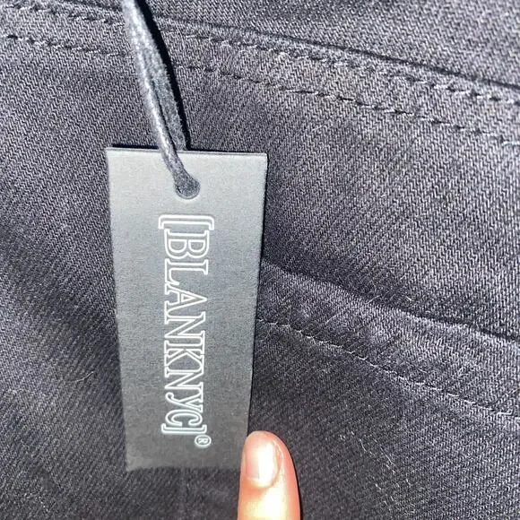 NWT BLANKNYC Black Wash Denim Night Stroll Jean Mini Skirt Women's Size 28 - Picture 9 of 10